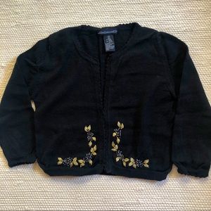 Jonathan Martin Black Embellished Cardigan Top